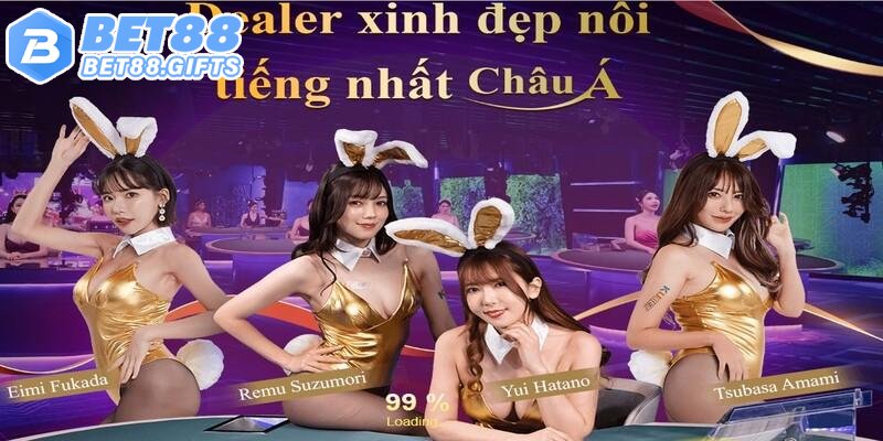 Casino Bet88 tương tác trực tiếp với Dealer
